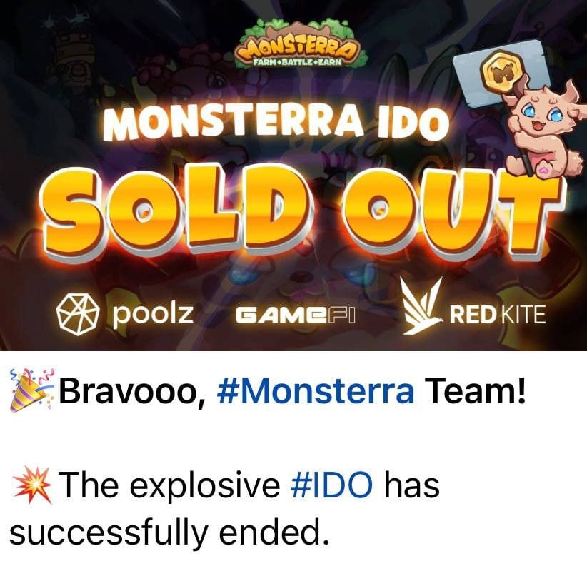 Monsterra P2E Game: 113K Followers & IDO Sold Out
